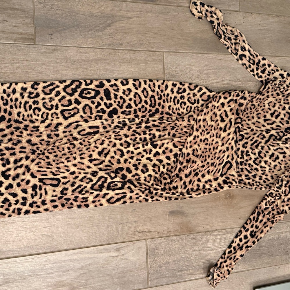 RACHEL Rachel Roy Leopard Print Midi Dress